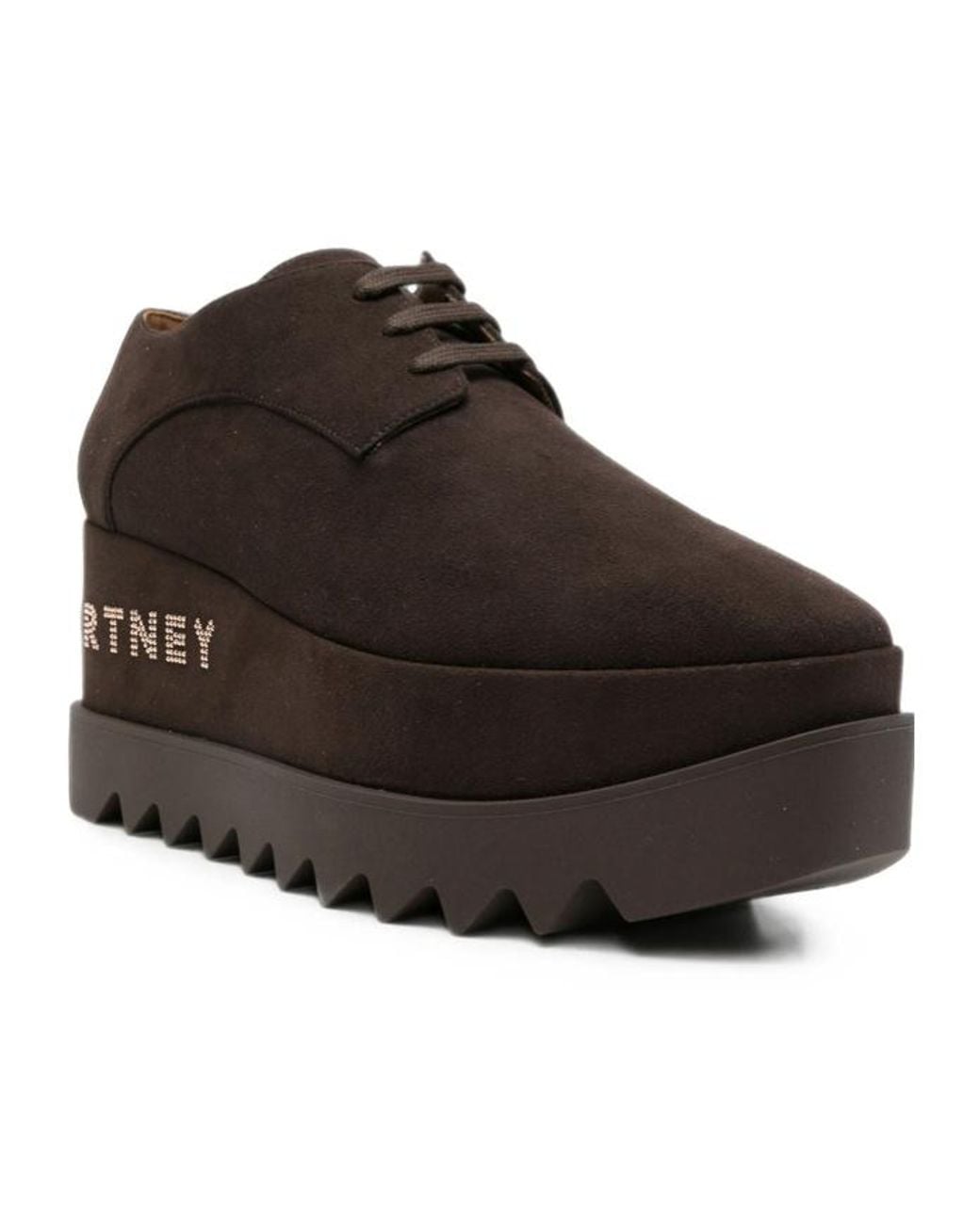 Stella McCartney Brown Elyse Studded Derby Shoes