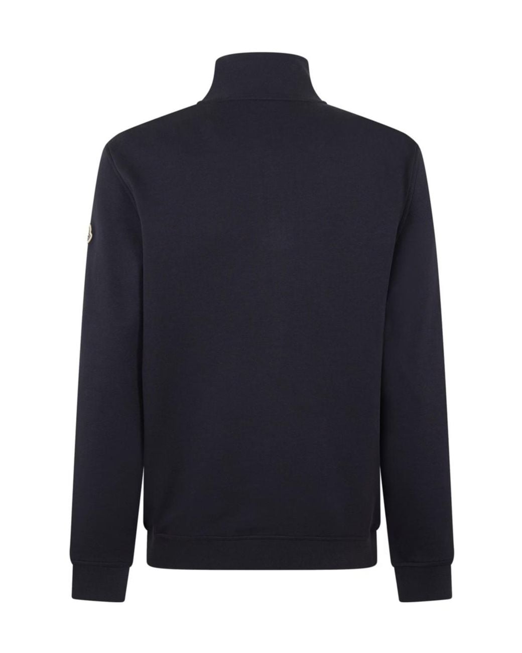 Moncler Blue Logo Zip-Up Sweatshirt for men