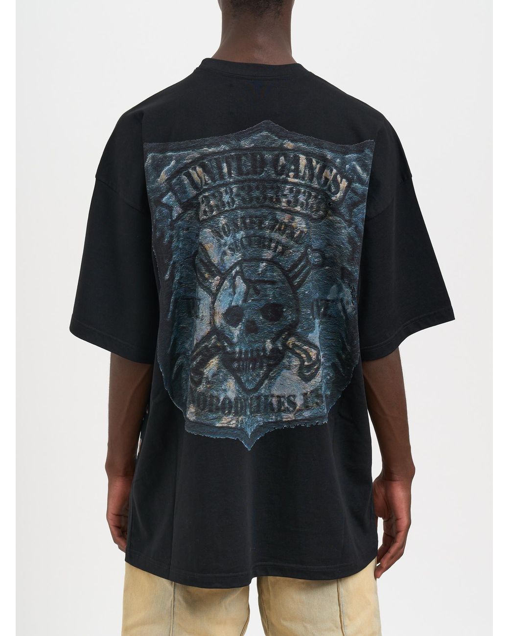 PDF CHANNEL Black Pdf Graphic Printed Crewneck T-Shirt for men