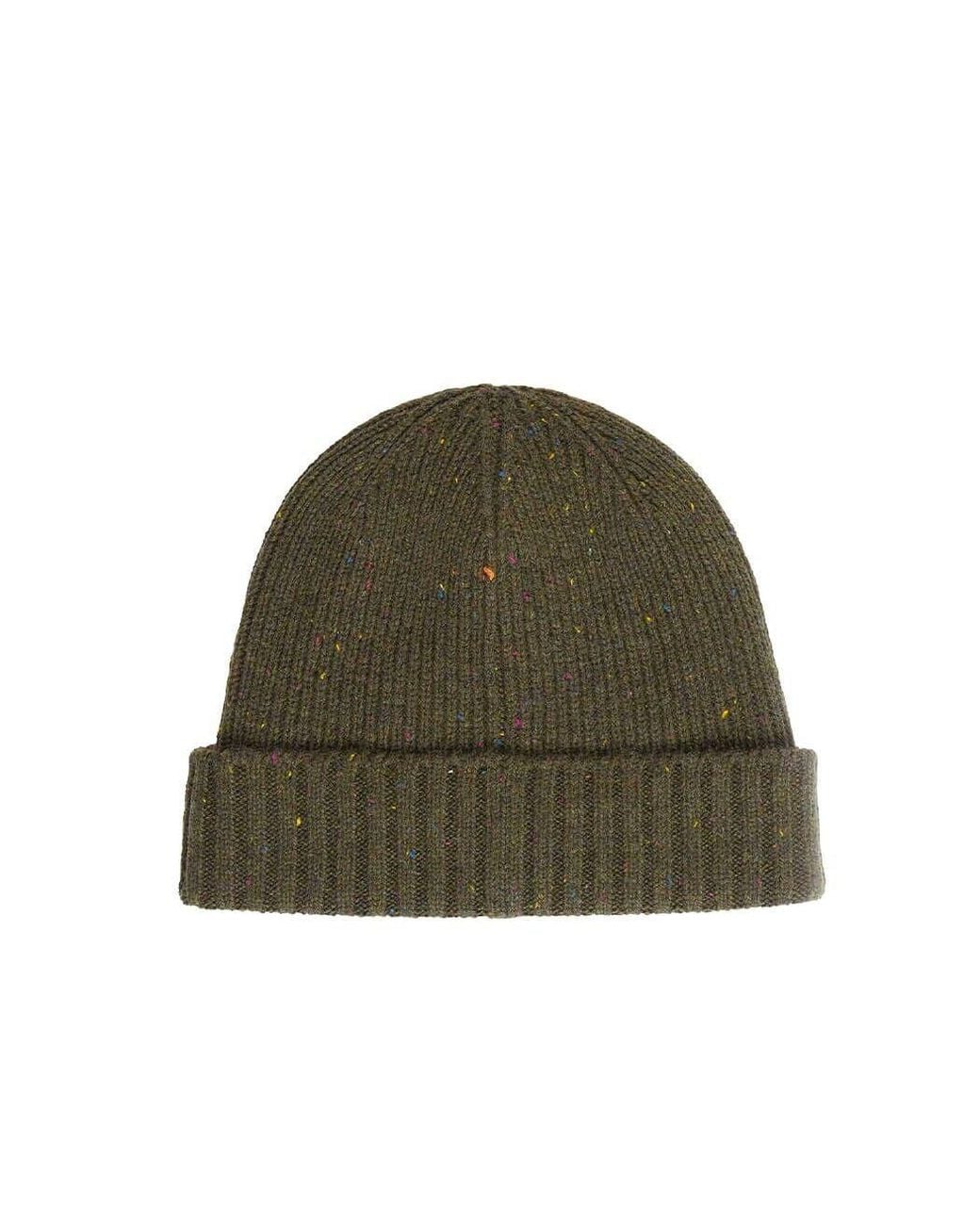 Barbour Green Logo Knit Beanie for men