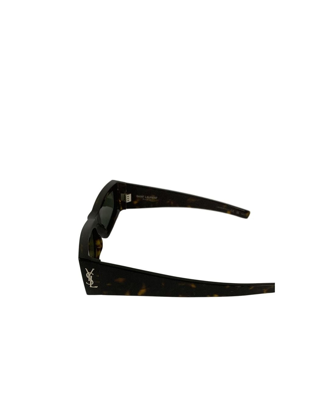 Saint Laurent White Eyewear Rectangular Frame Sunglasses