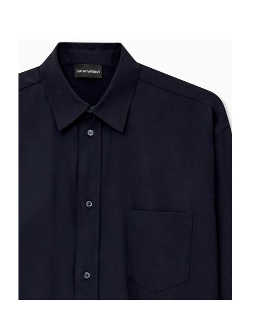 Emporio Armani Blue Regular Fit Pocket Shirt for men