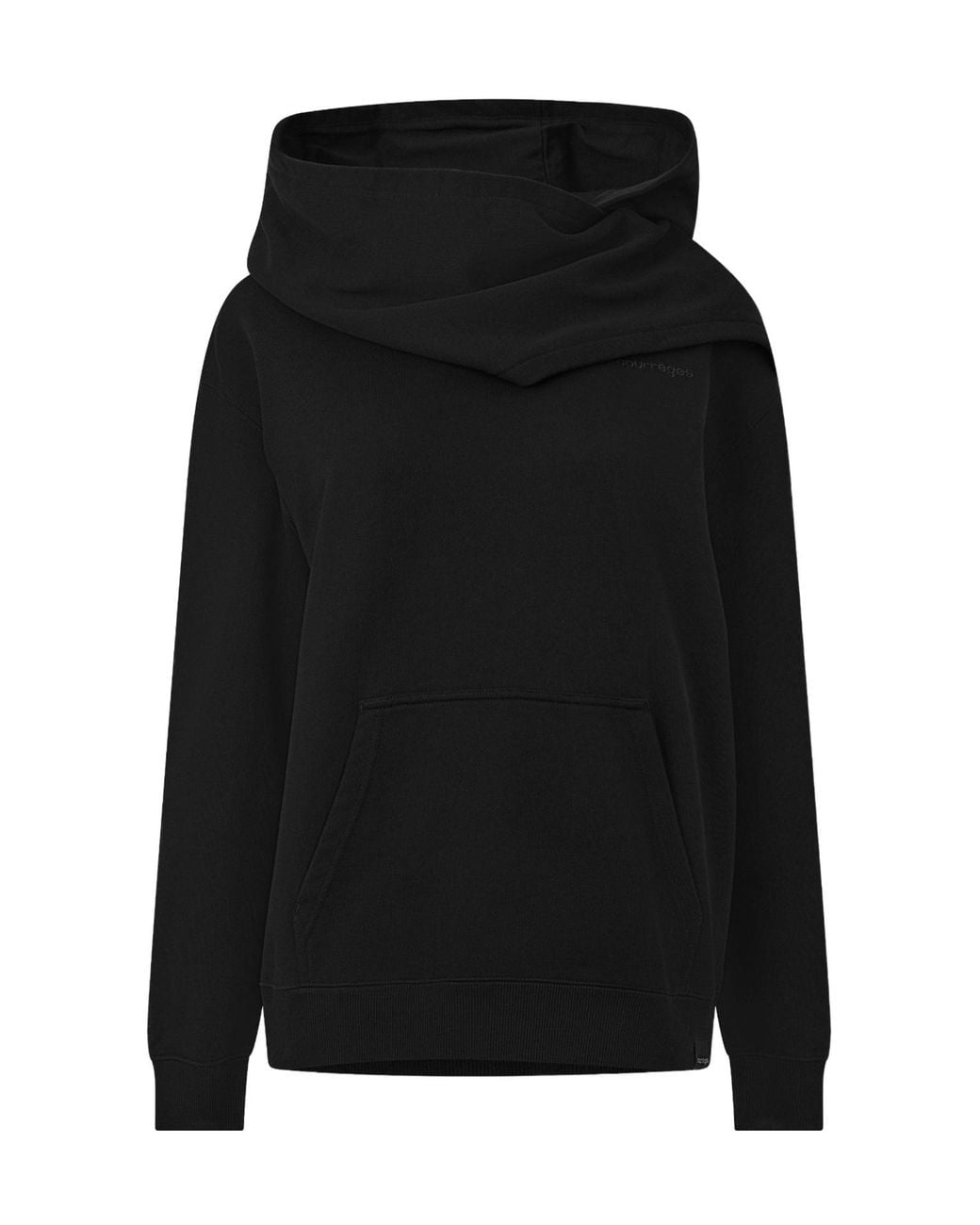 Courreges Black Simple Hoodie