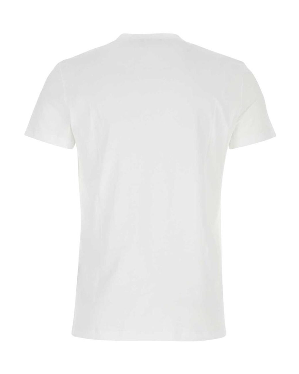 Balmain White Logo-Print Detail T-Shirt for men