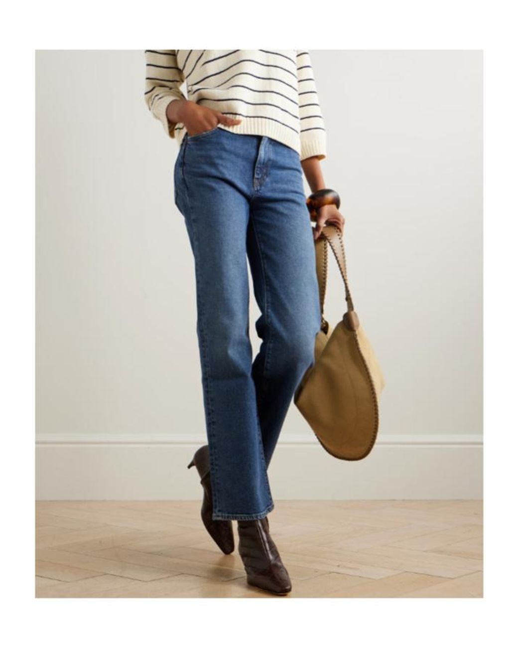 FRAME Blue The Pixie Arrow Bootcut Jeans