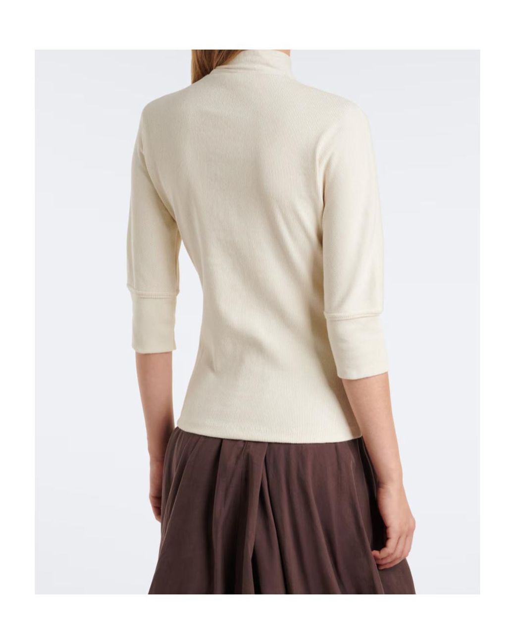 Lemaire White Ribbed-Knit Cotton And Linen Top