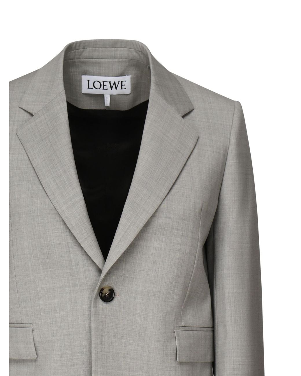 Loewe Gray Single-Breasted Tailored Blazer