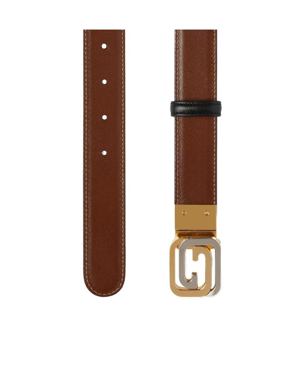 Gucci White Interlocking G Reversible Buckle Belt for men