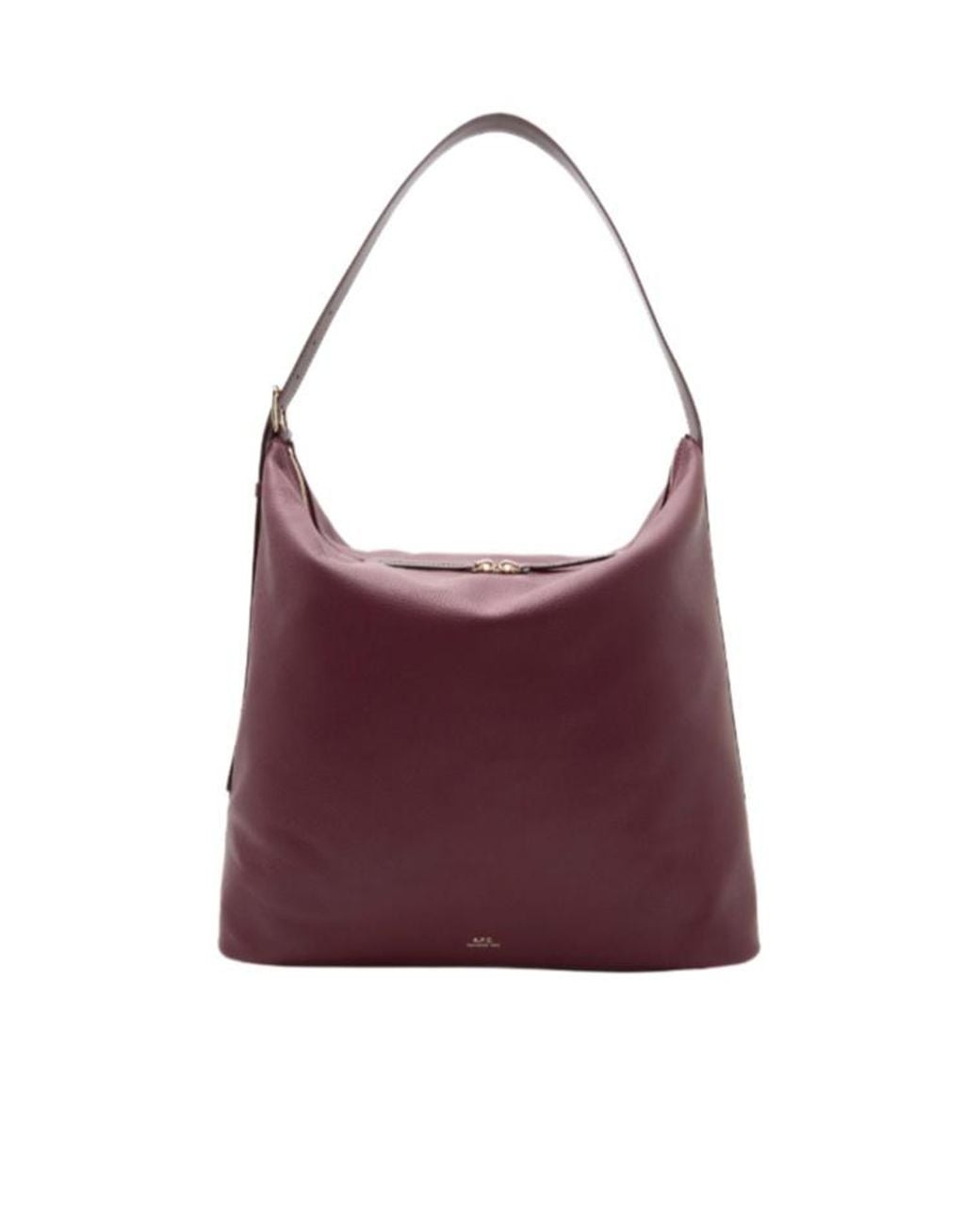 A.P.C. Purple Vera Logo Printed Maxi Shoulder Bag