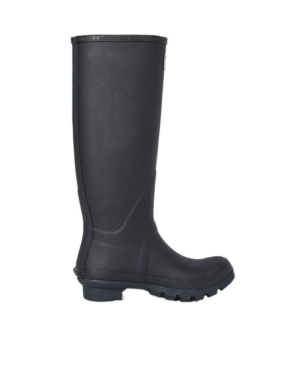Barbour Black Logo Tall Rain Boots