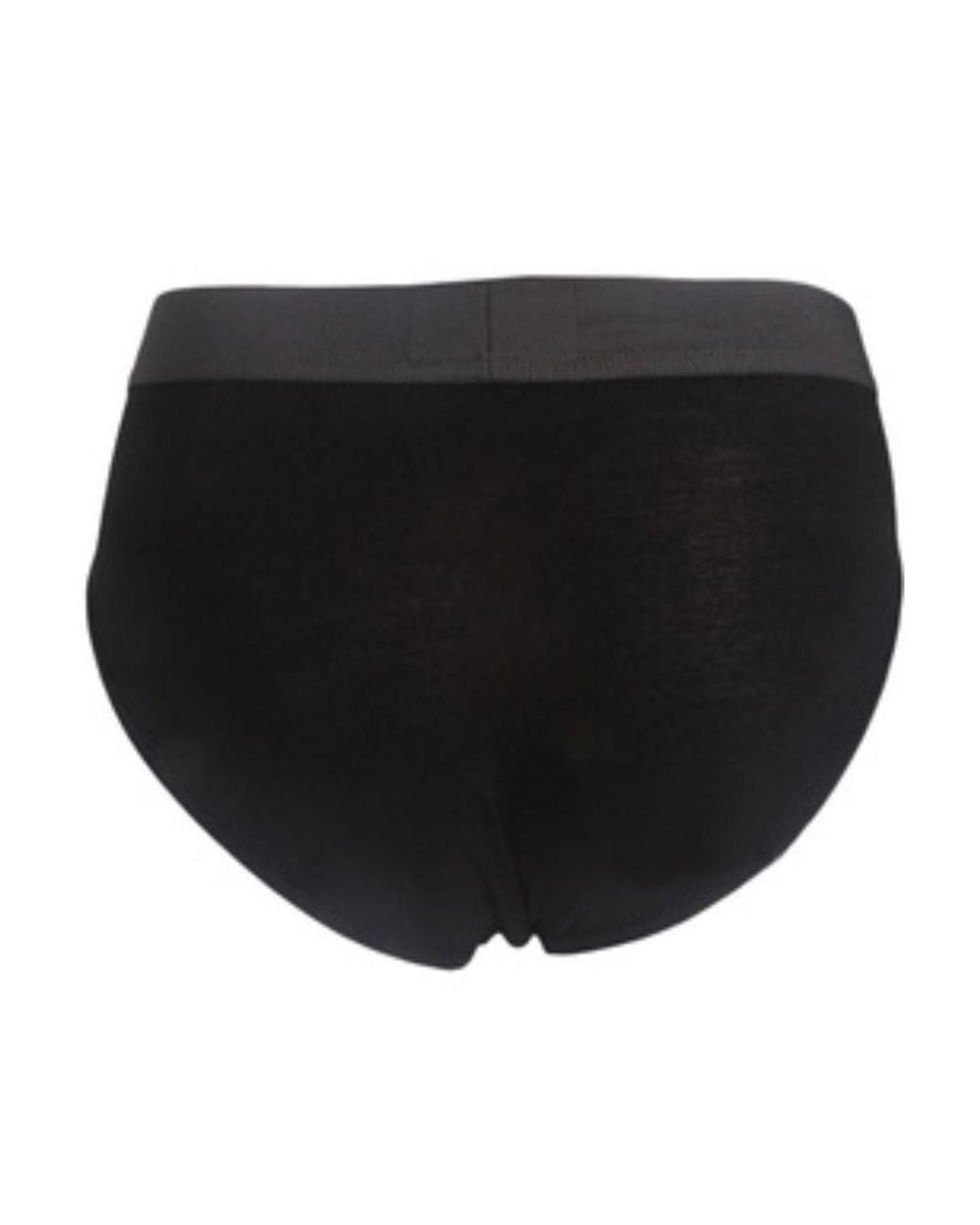 Emporio Armani Black Logo Waist-Edge Briefs Pants for men