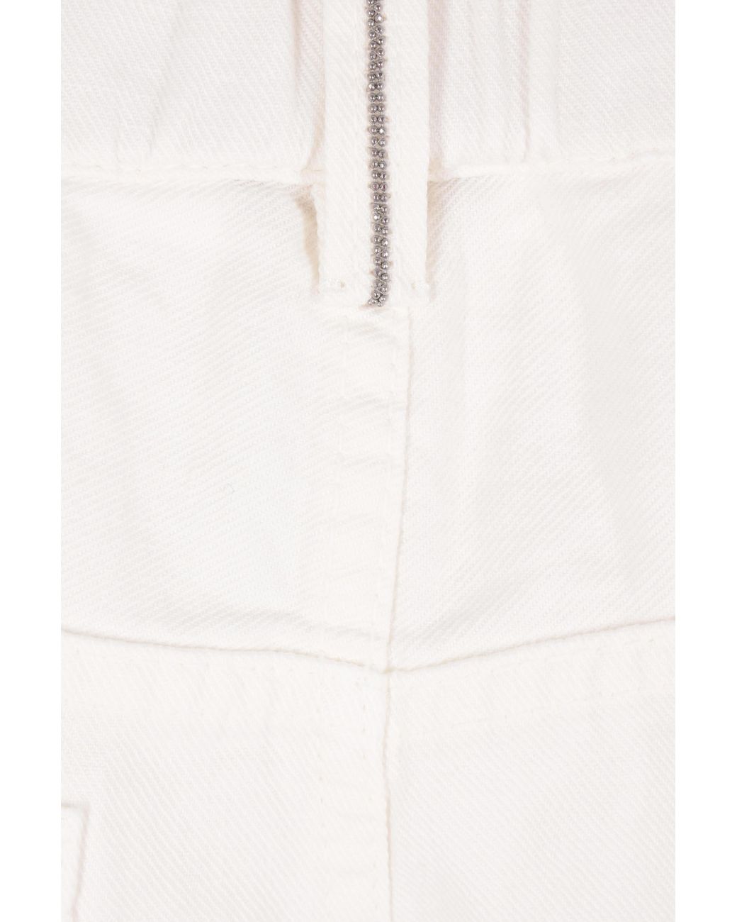 Brunello Cucinelli White Garment-Dyed Contemporary Trousers