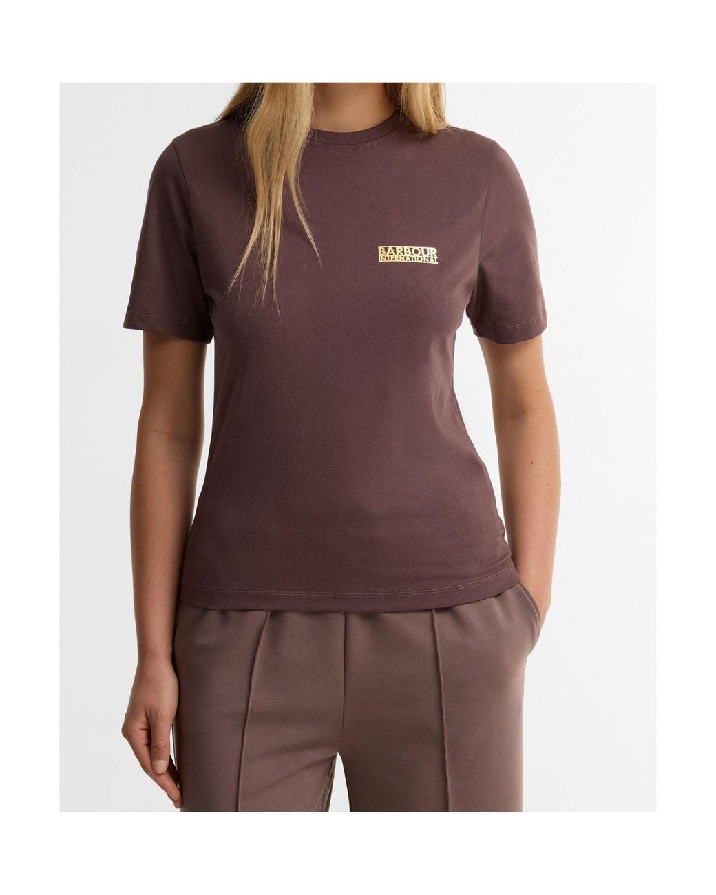 Barbour Purple Short-Sleeve Crew Neck Tee