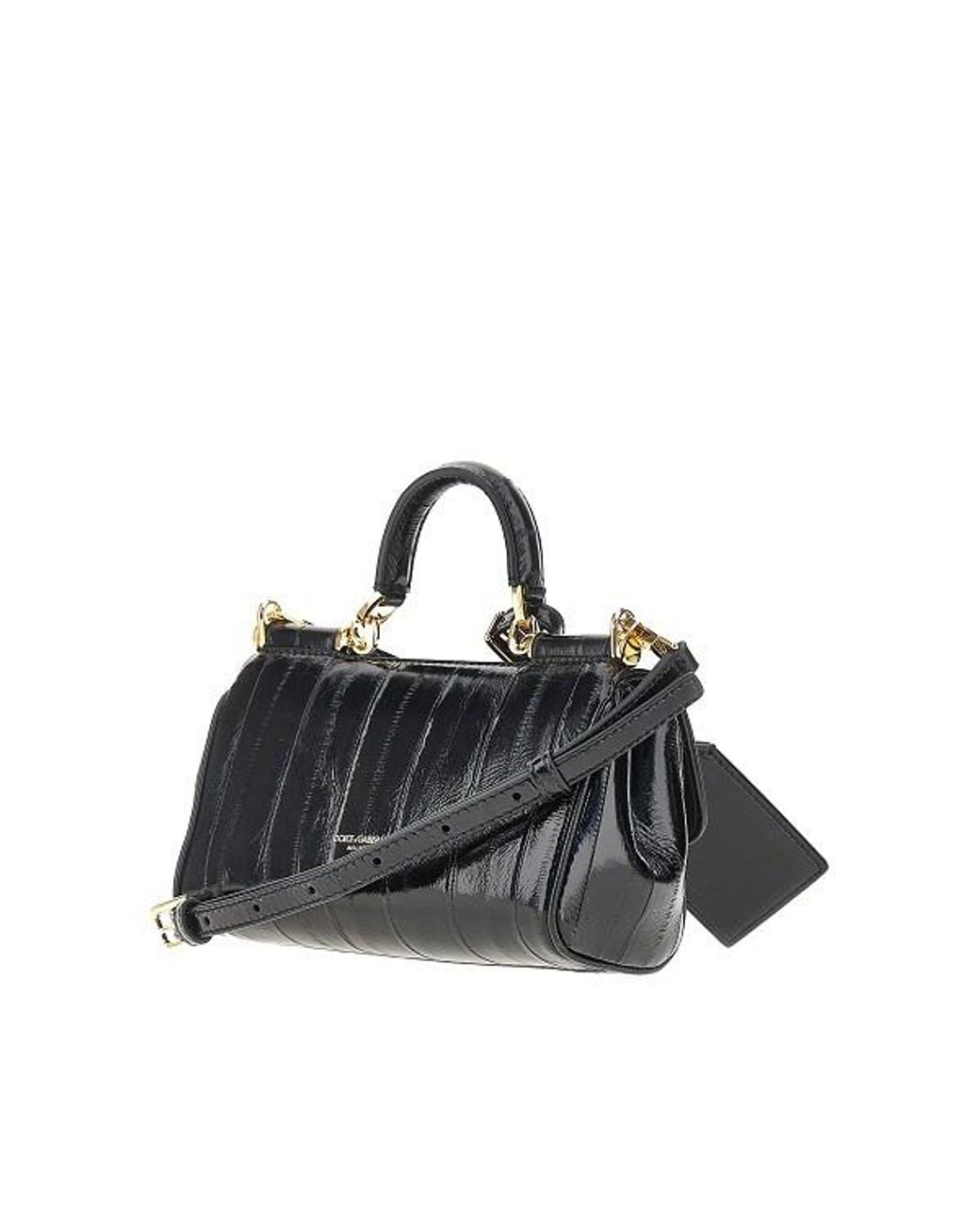 Dolce & Gabbana Black My Sicily Top Handle Shoulder Bag