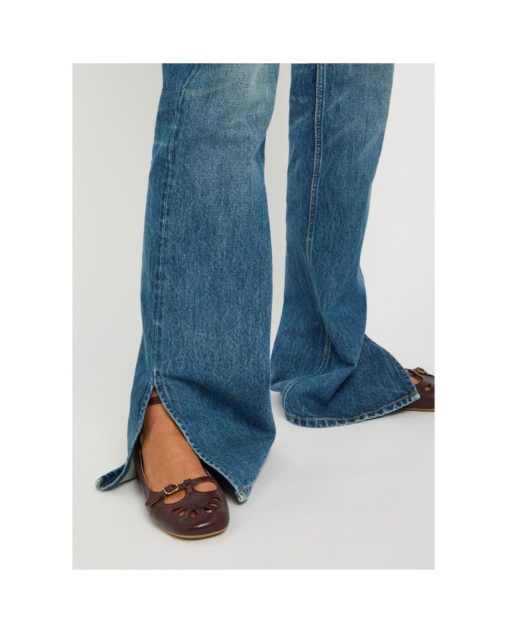 Chloé Blue Mid-Rise Slim Straight Jeans