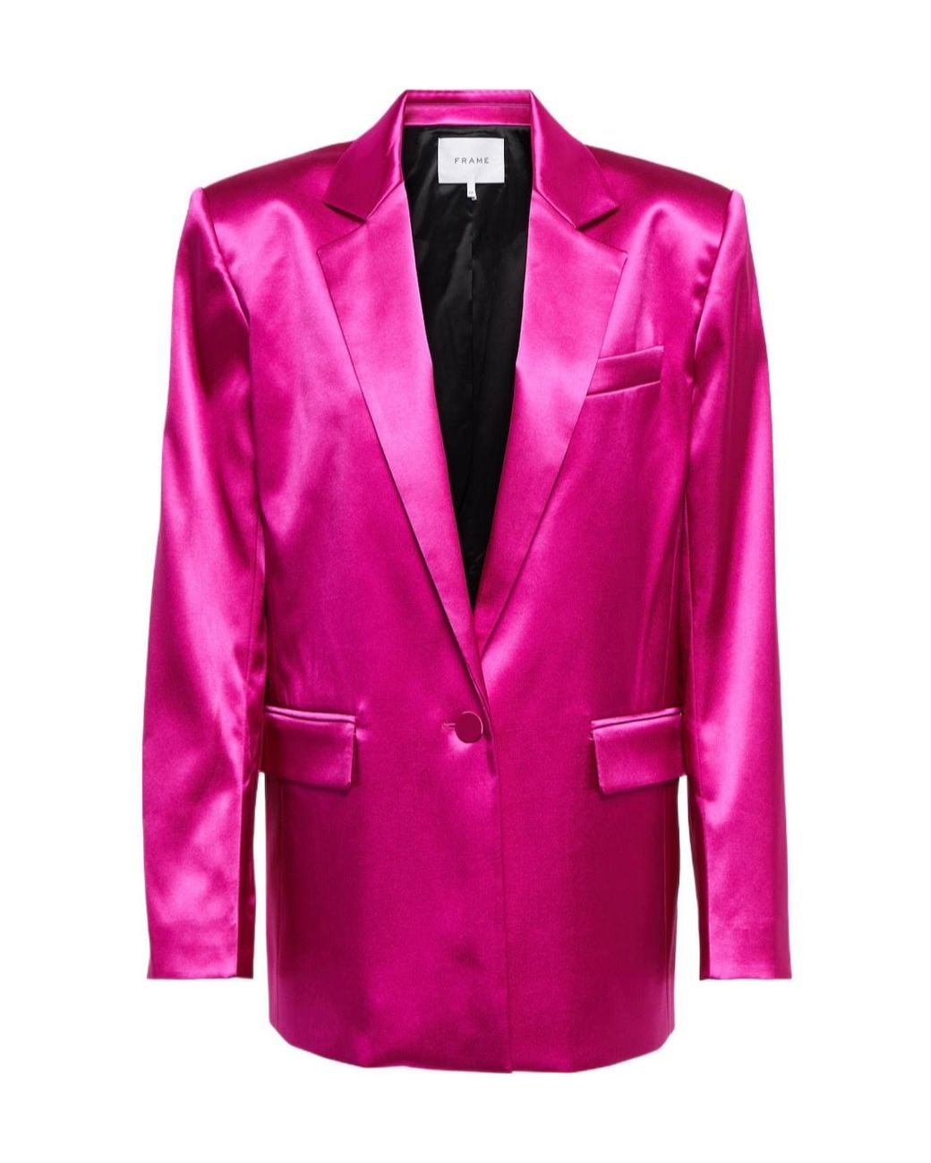 FRAME Pink Single-Breasted Blazer