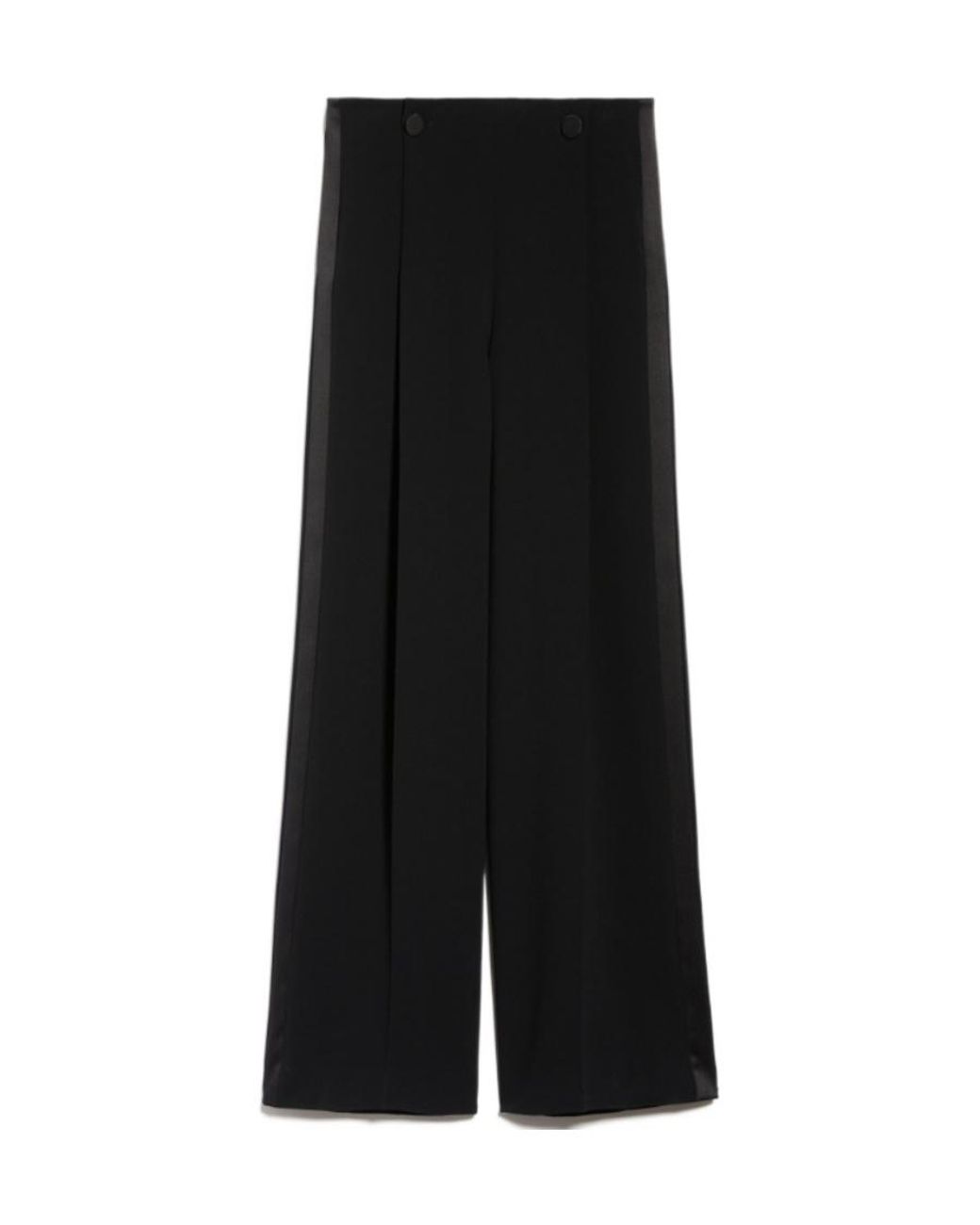 Max Mara Black Button Detailed Straight-Leg Pants