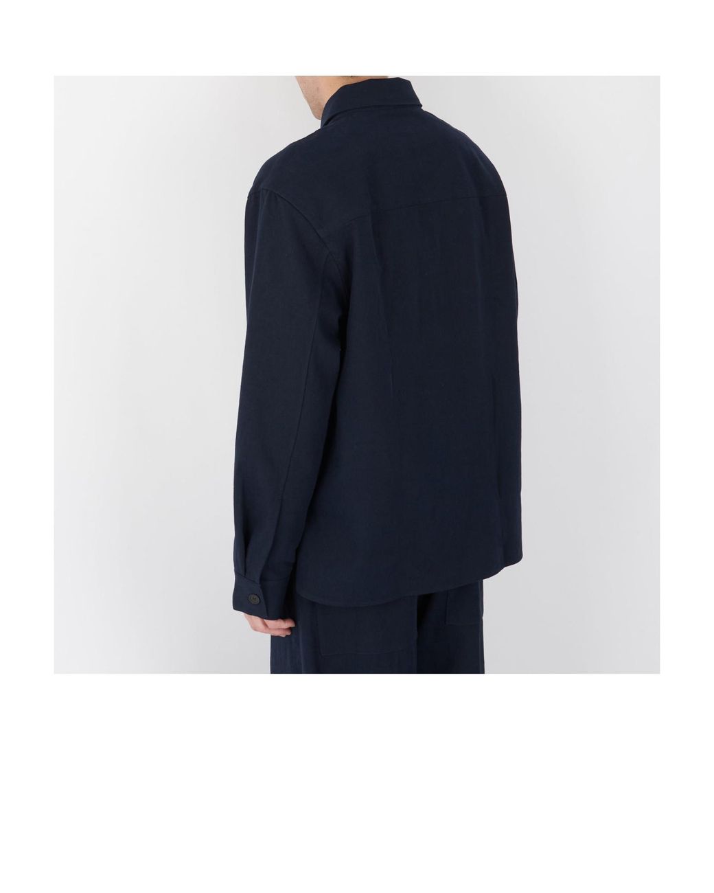 Studio Nicholson Blue Half-Zip Shirt for men