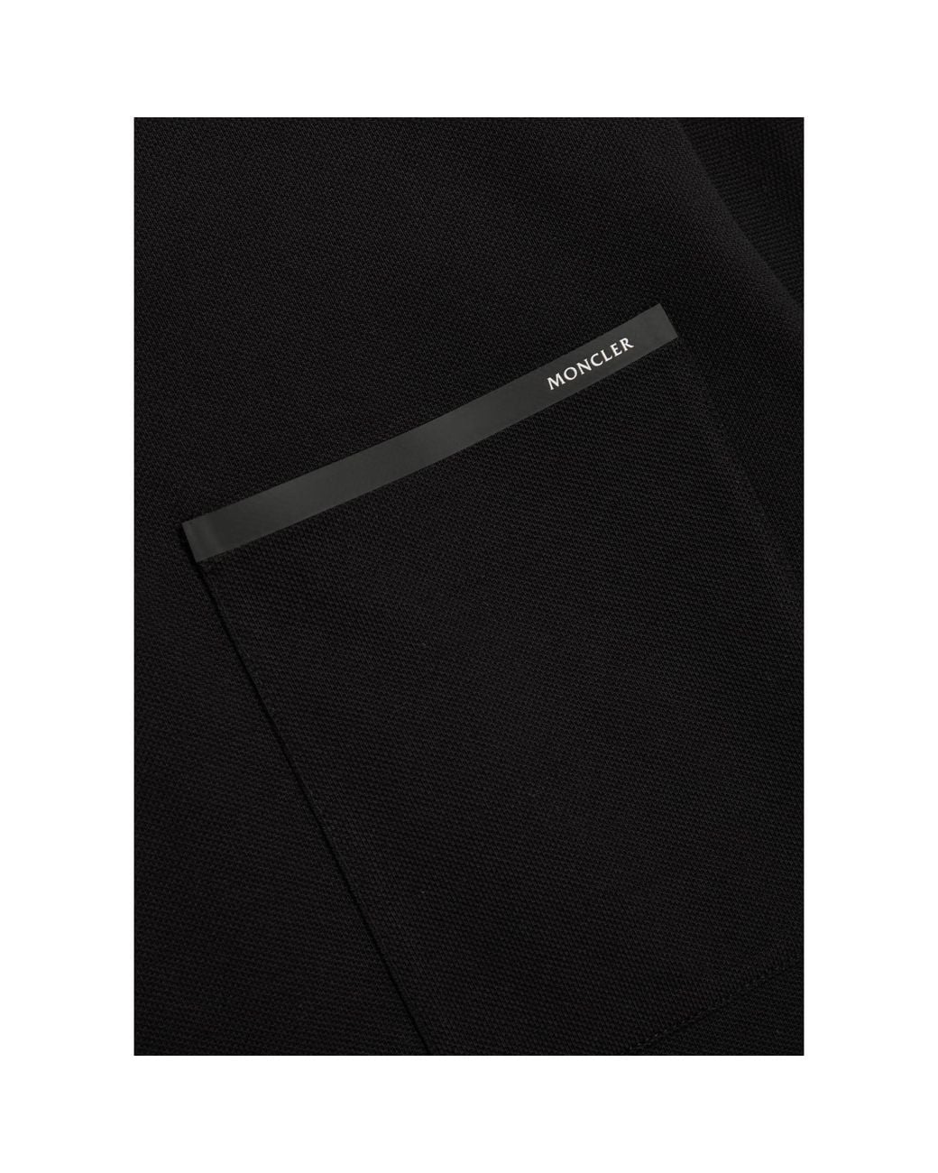 Moncler Black Short-Sleeved Polo Shirt for men
