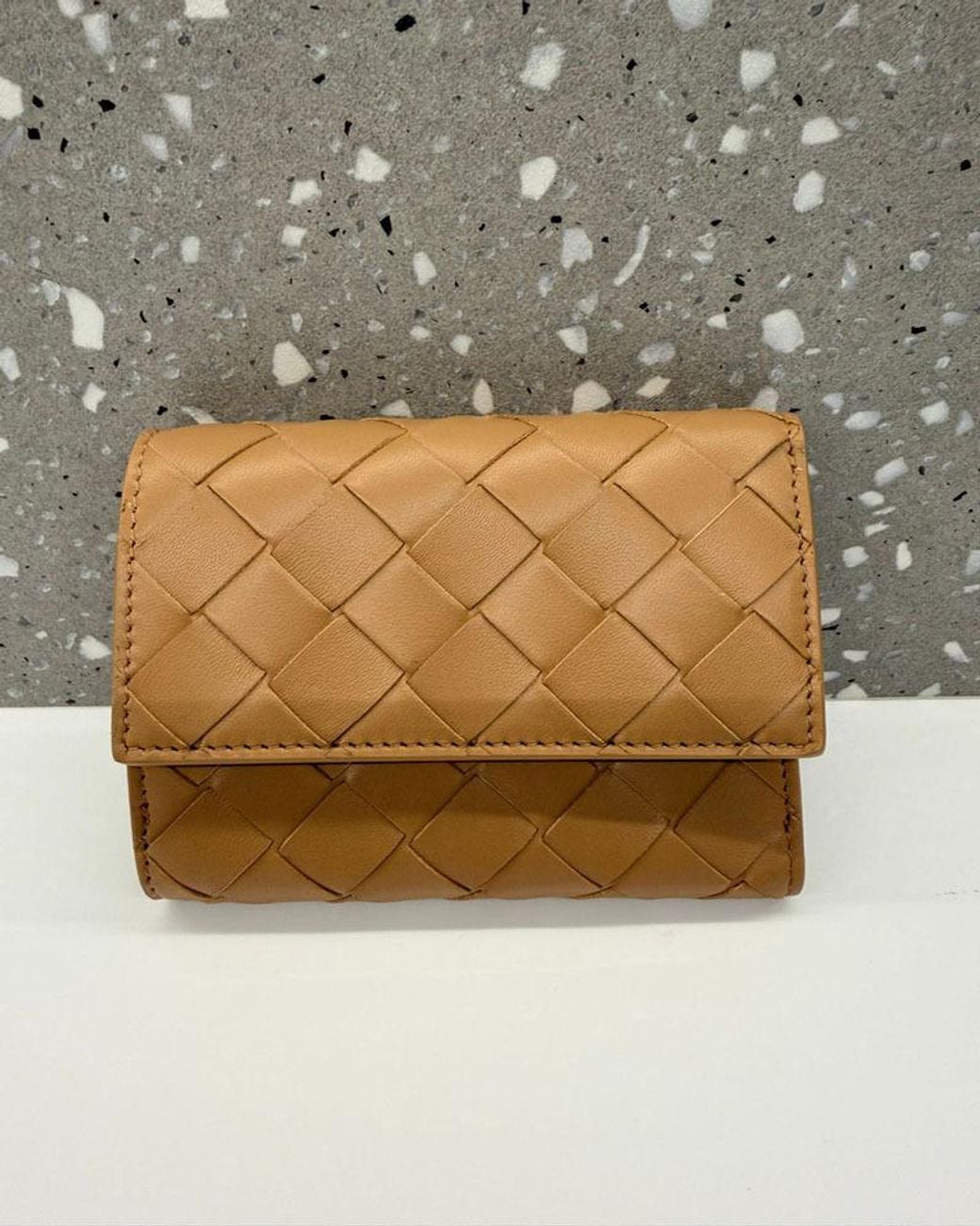Bottega Veneta Natural Woven Wallet