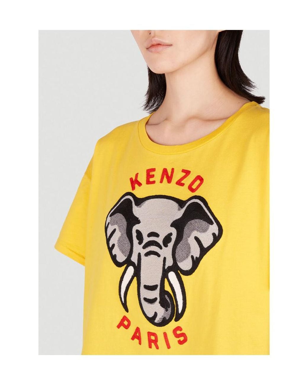 KENZO Yellow Embroidered Logo T-Shirt