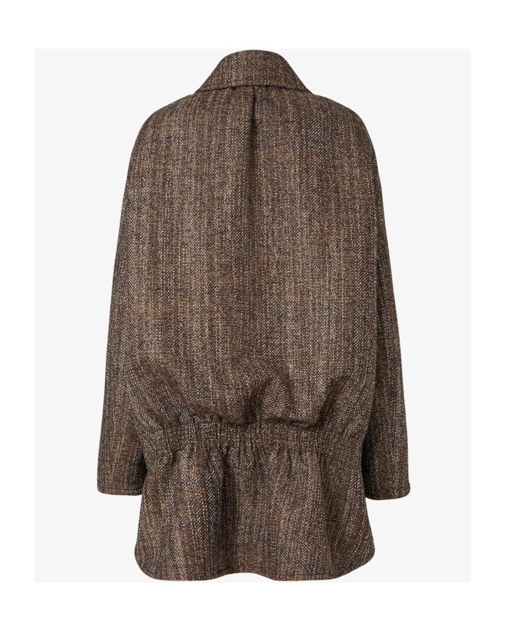 Fendi Brown Alpaca And Wool Parka