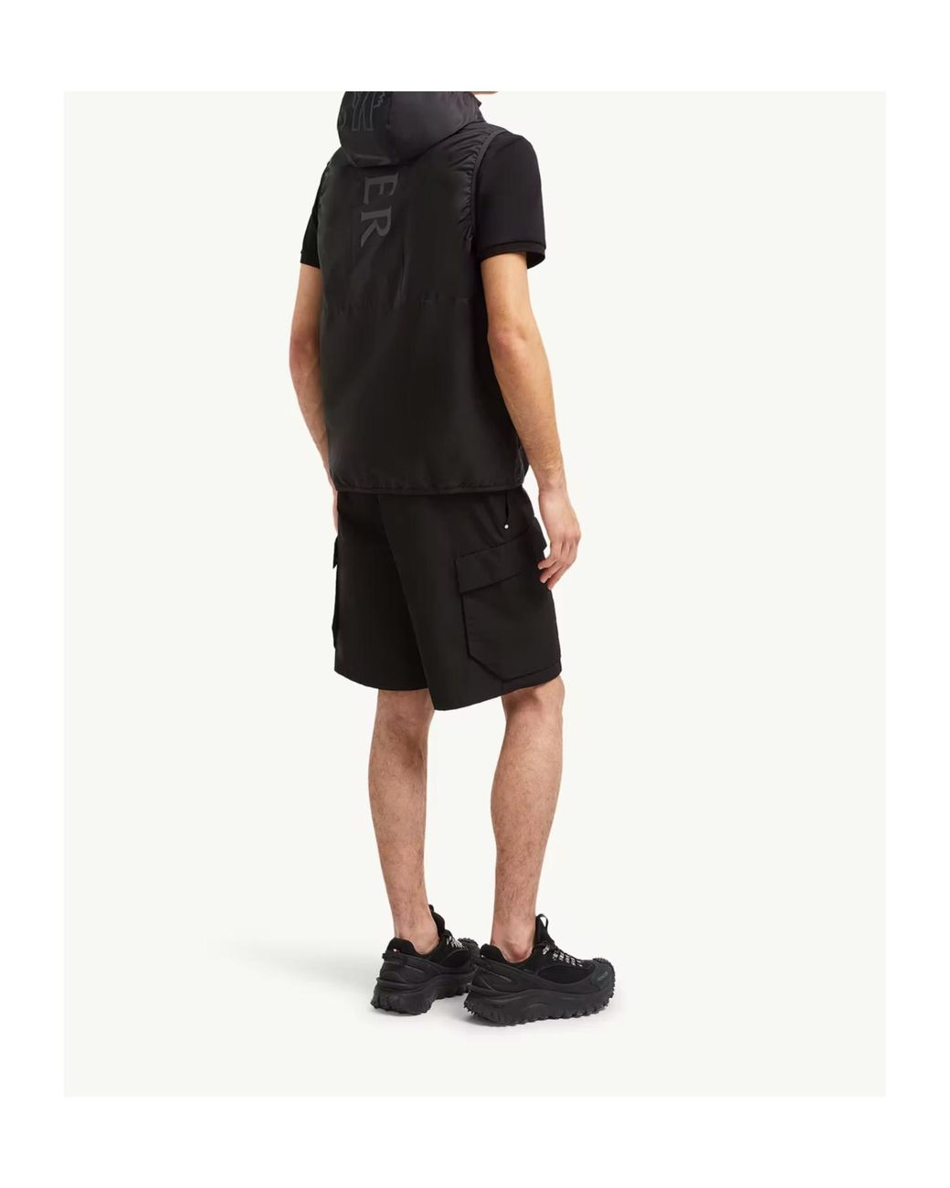 Moncler Black Moretan Hooded Vest for men