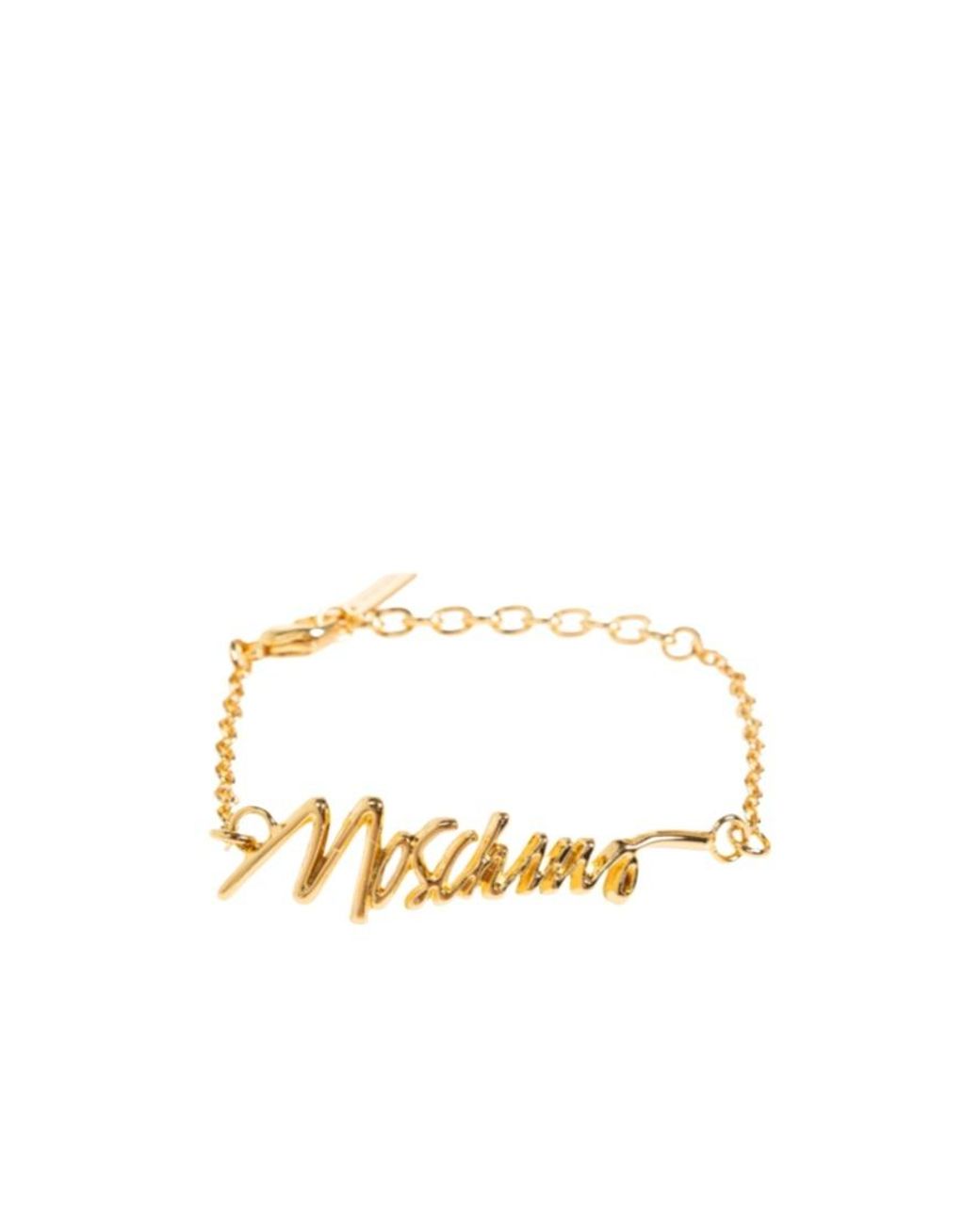 Moschino Metallic Logo Chain Bracelet