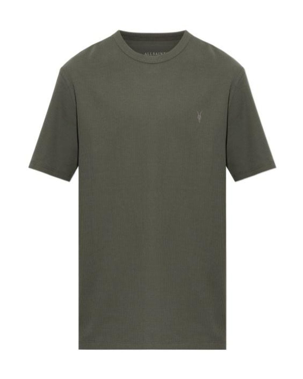 AllSaints Green Ellis Textured T-Shirt for men