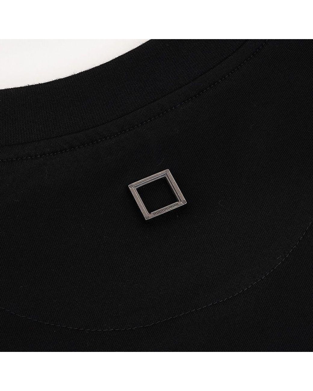 Wooyoungmi Black Over Size T-Shirt for men
