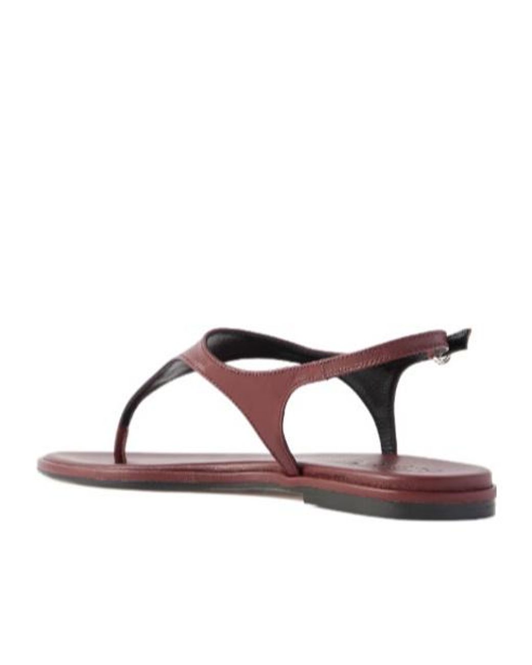 Aeyde Brown Leather Thong Sandals