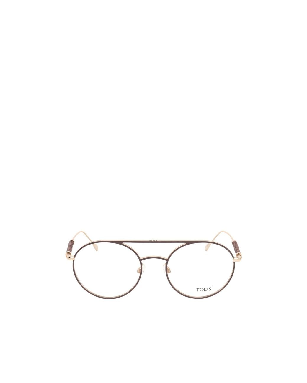 Tod's White Round Plano Eyeglass Frame