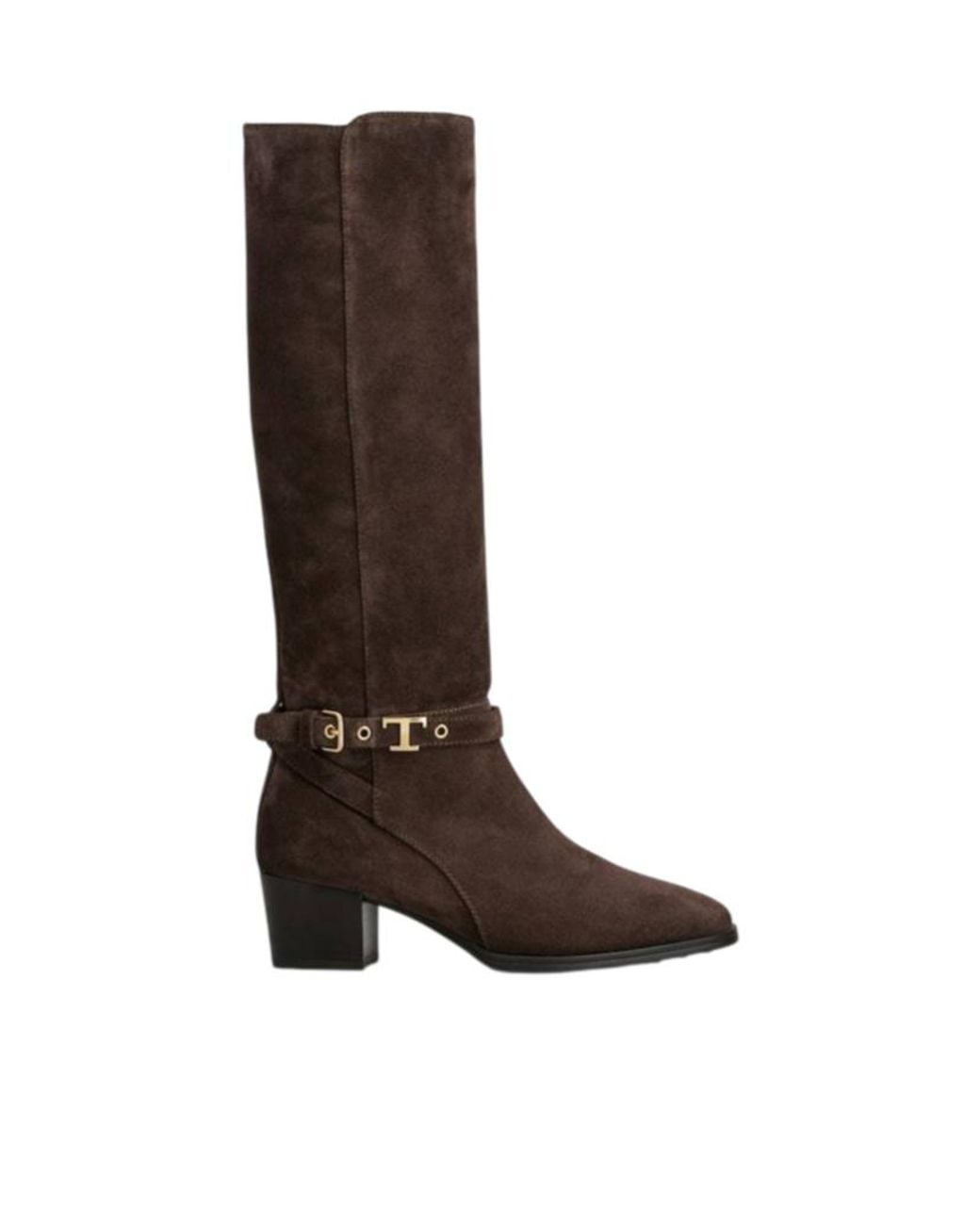 Tod's Brown Knee-High Block Heel Boots