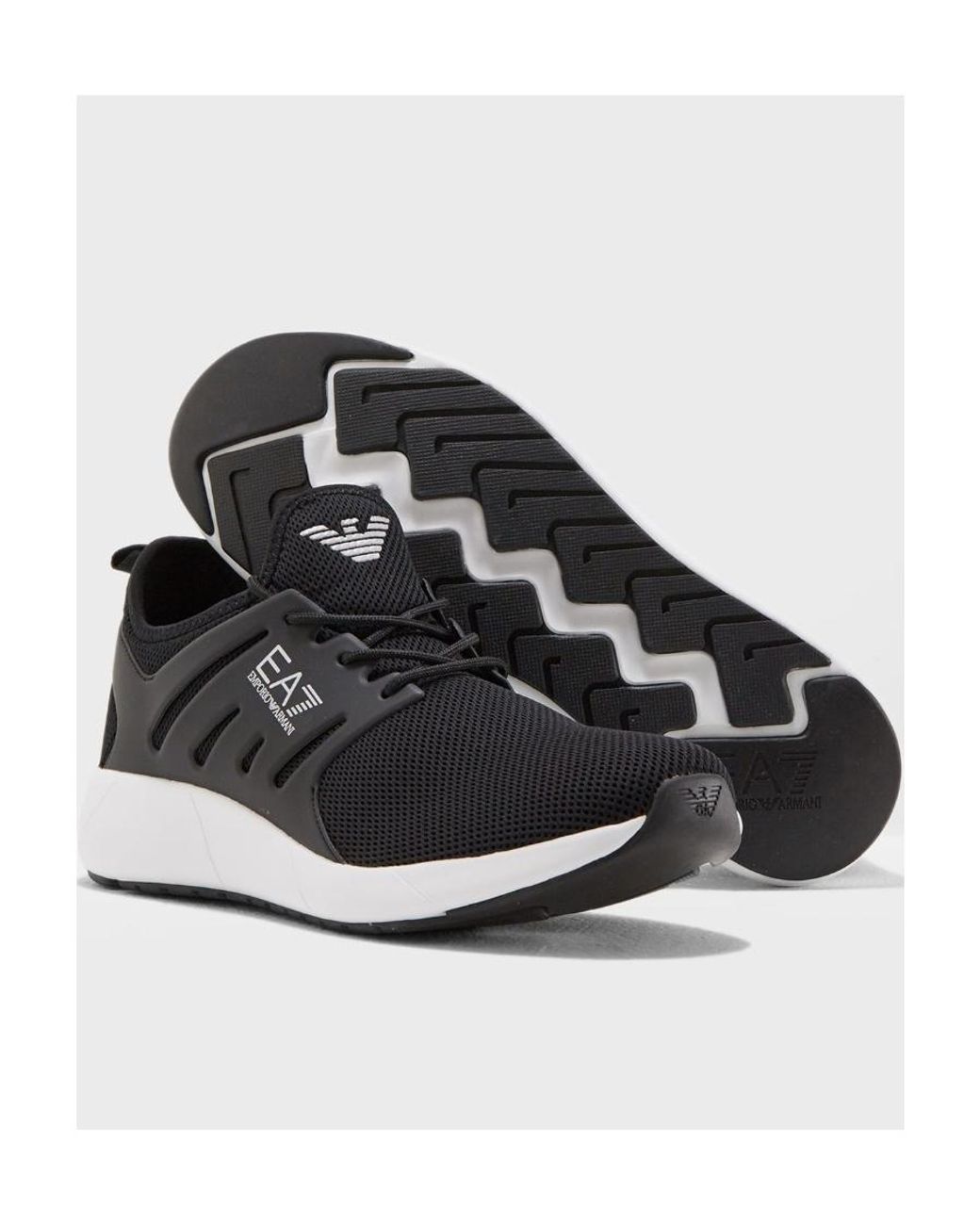 EA7 Black Logo Details Casual Sports Shoes for men