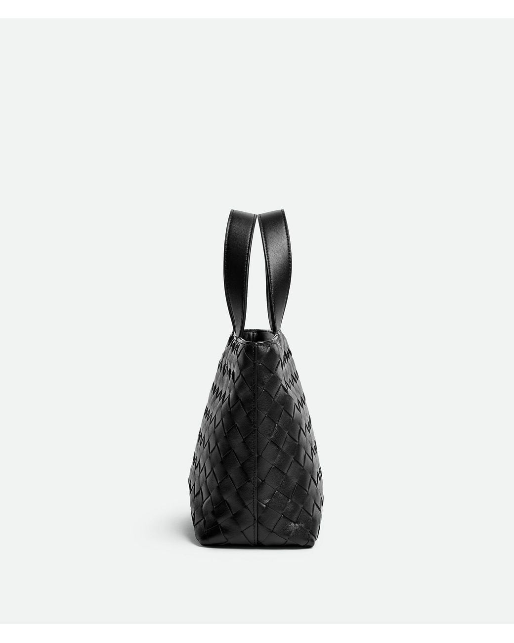Bottega Veneta Black Mini Intrecciato Zipped Tote Bag for men
