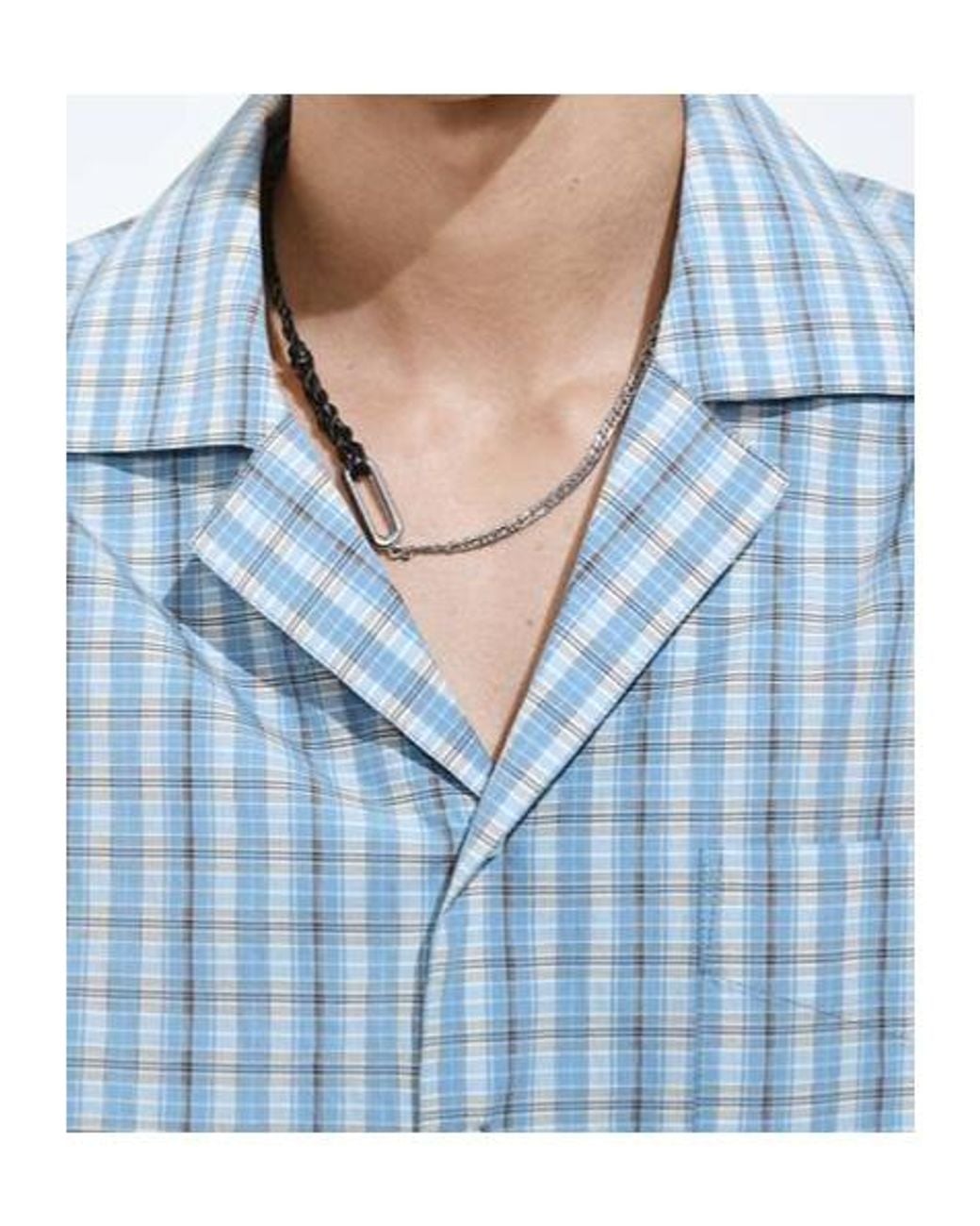 Bottega Veneta Metallic Rope Chain Necklace for men