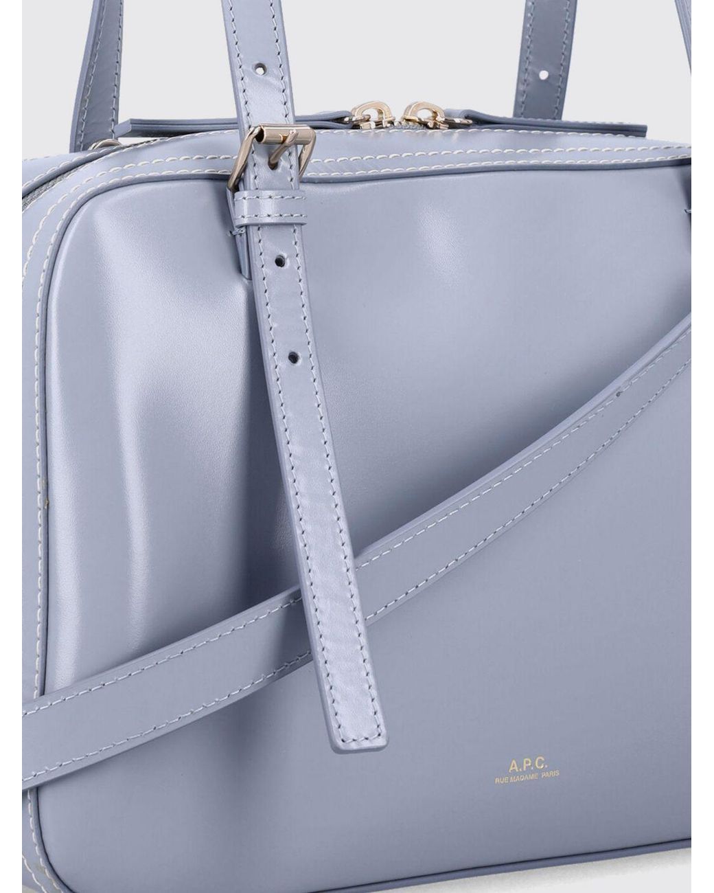A.P.C. Blue Virginie Box Shoulder Bag