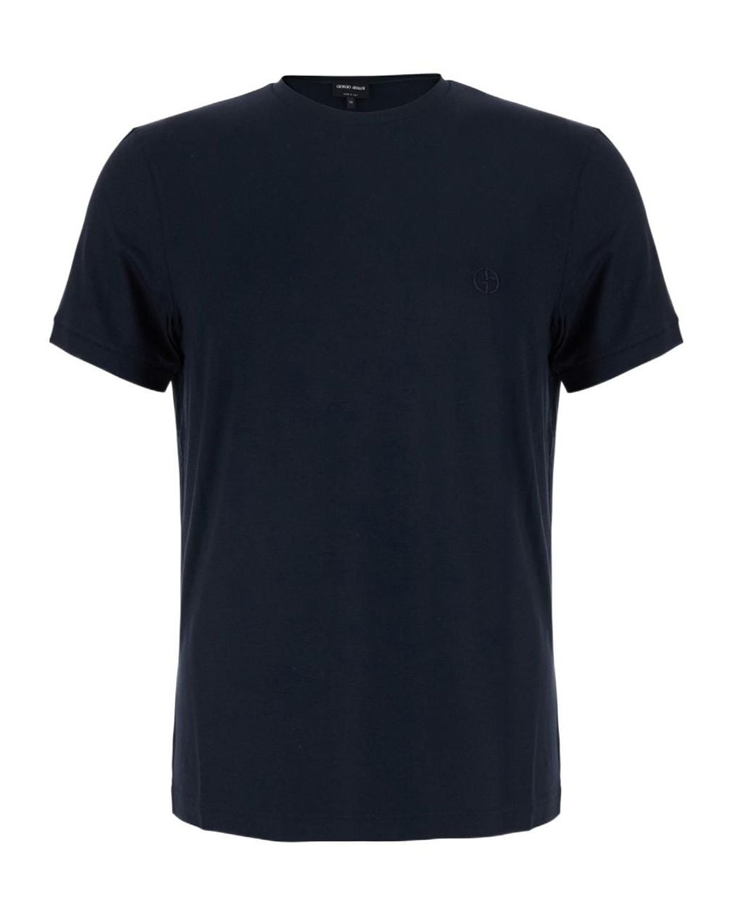 Giorgio Armani Black Crew-Neck T-Shirt for men