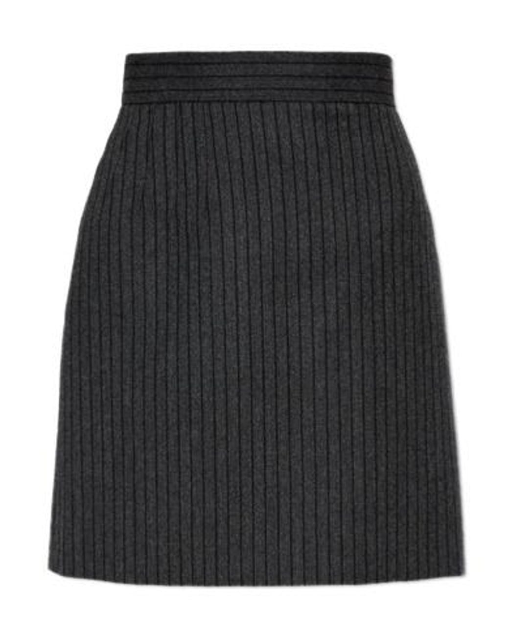 Versace Black Striped Mini Skirt