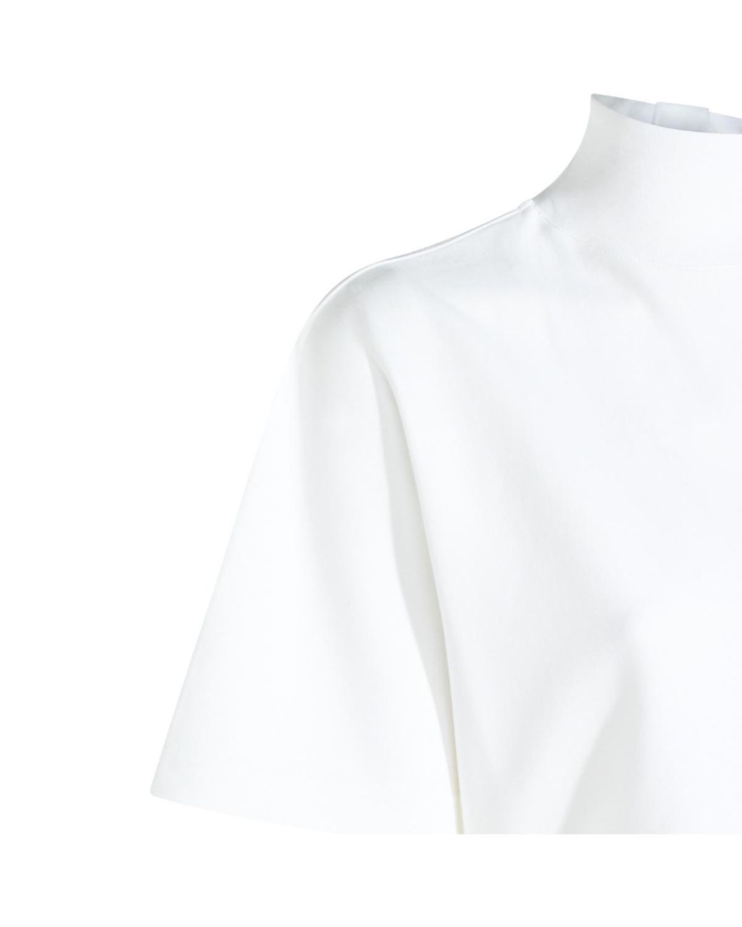 Alaïa White Alaïa Draped-Hem Short-Sleeve Dress