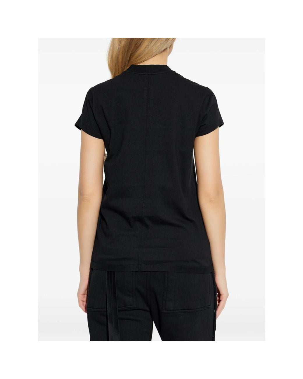 Rick Owens Black Logo Printed Crewneck T-Shirt