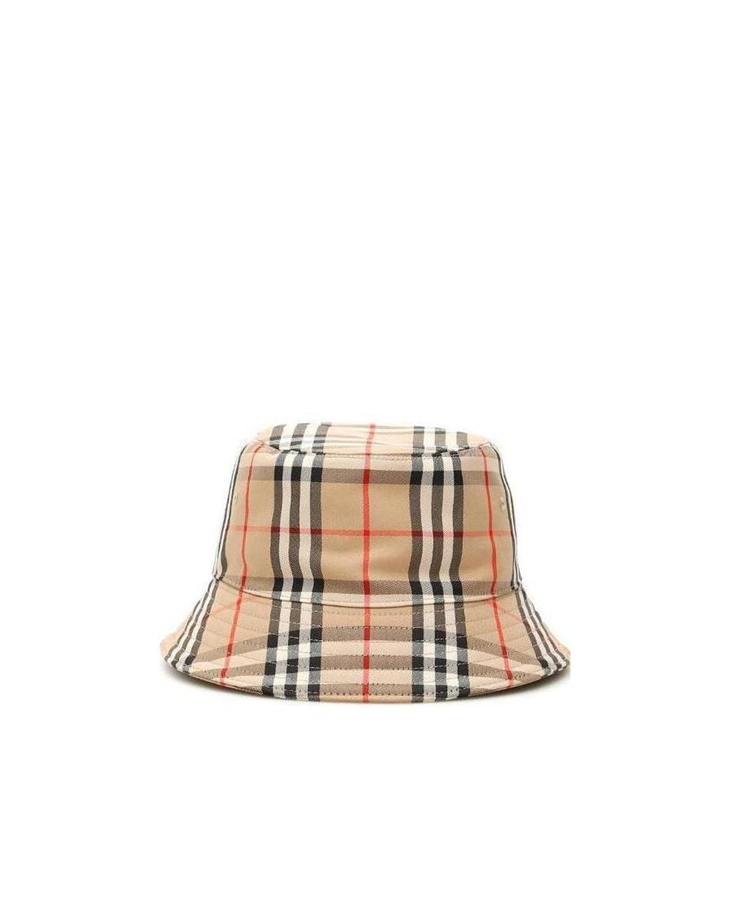 Burberry Natural Vintage Checked Bucket Hat for men