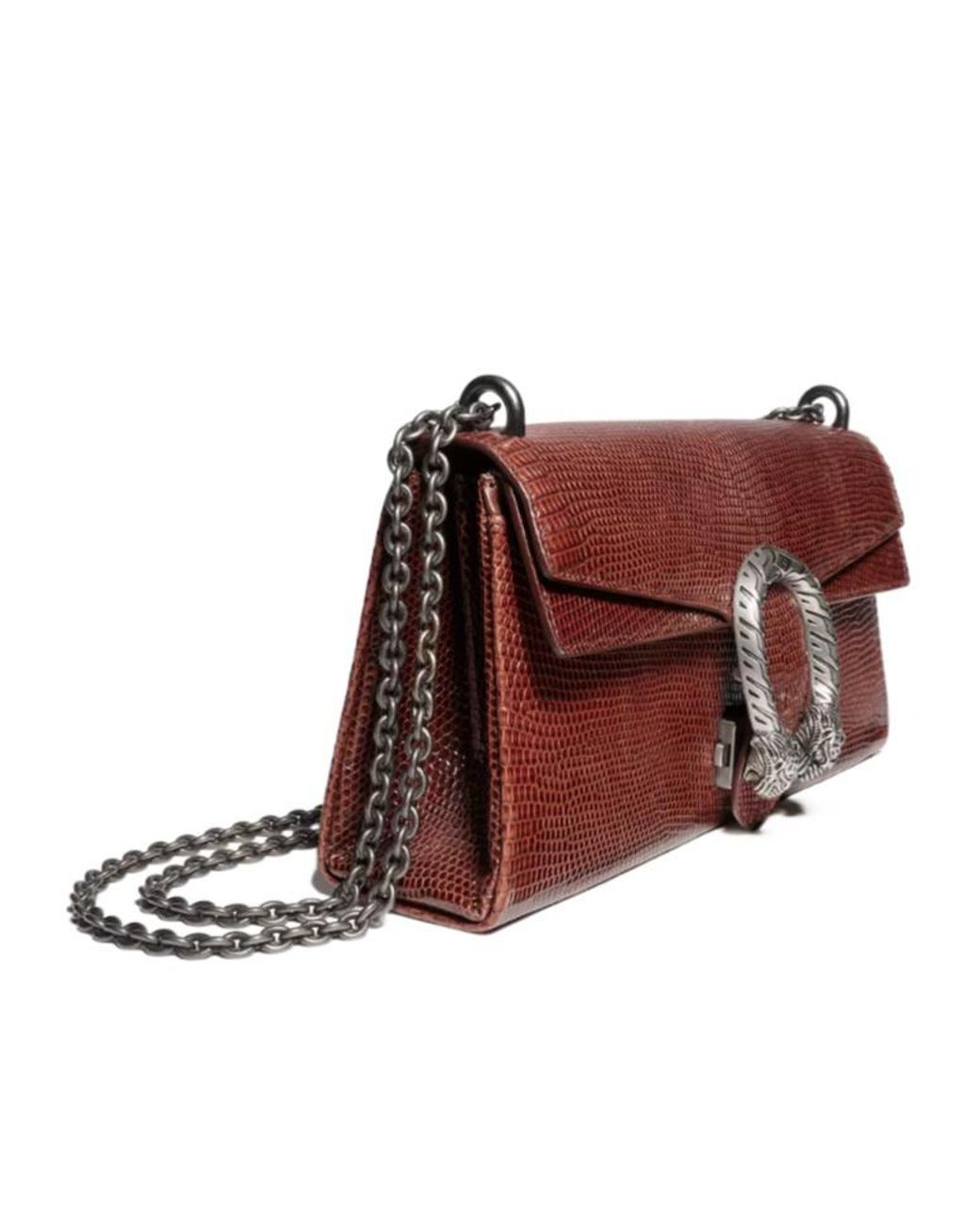 Gucci Brown Dionysus Lizard Medium Shoulder Bag