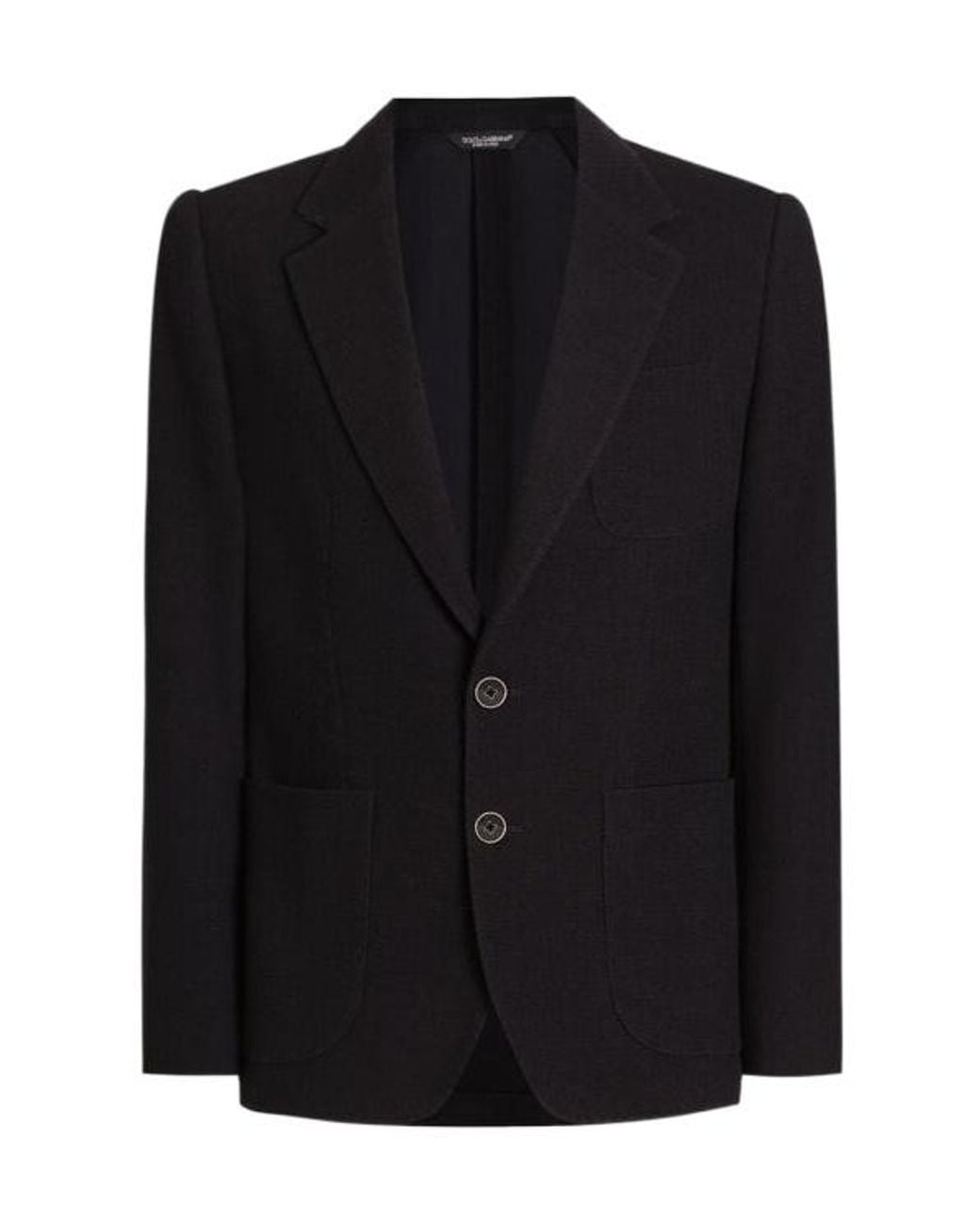 Dolce & Gabbana Black Single-Breasted Taormina Jersey Jacket for men