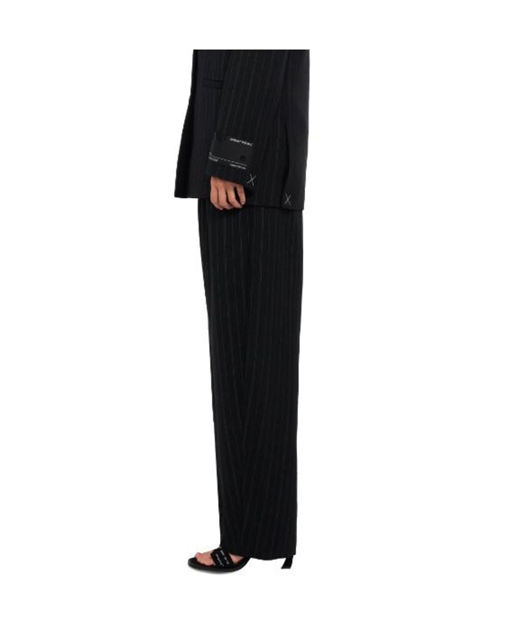 Off-White c/o Virgil Abloh Black Striped Tapered Pants