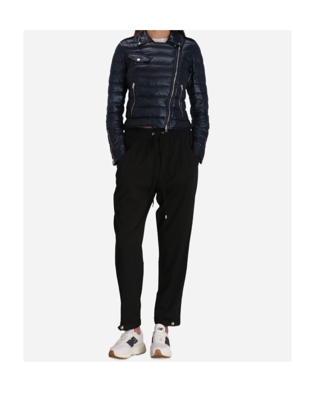 Herno Blue Zip Quilted Jacket