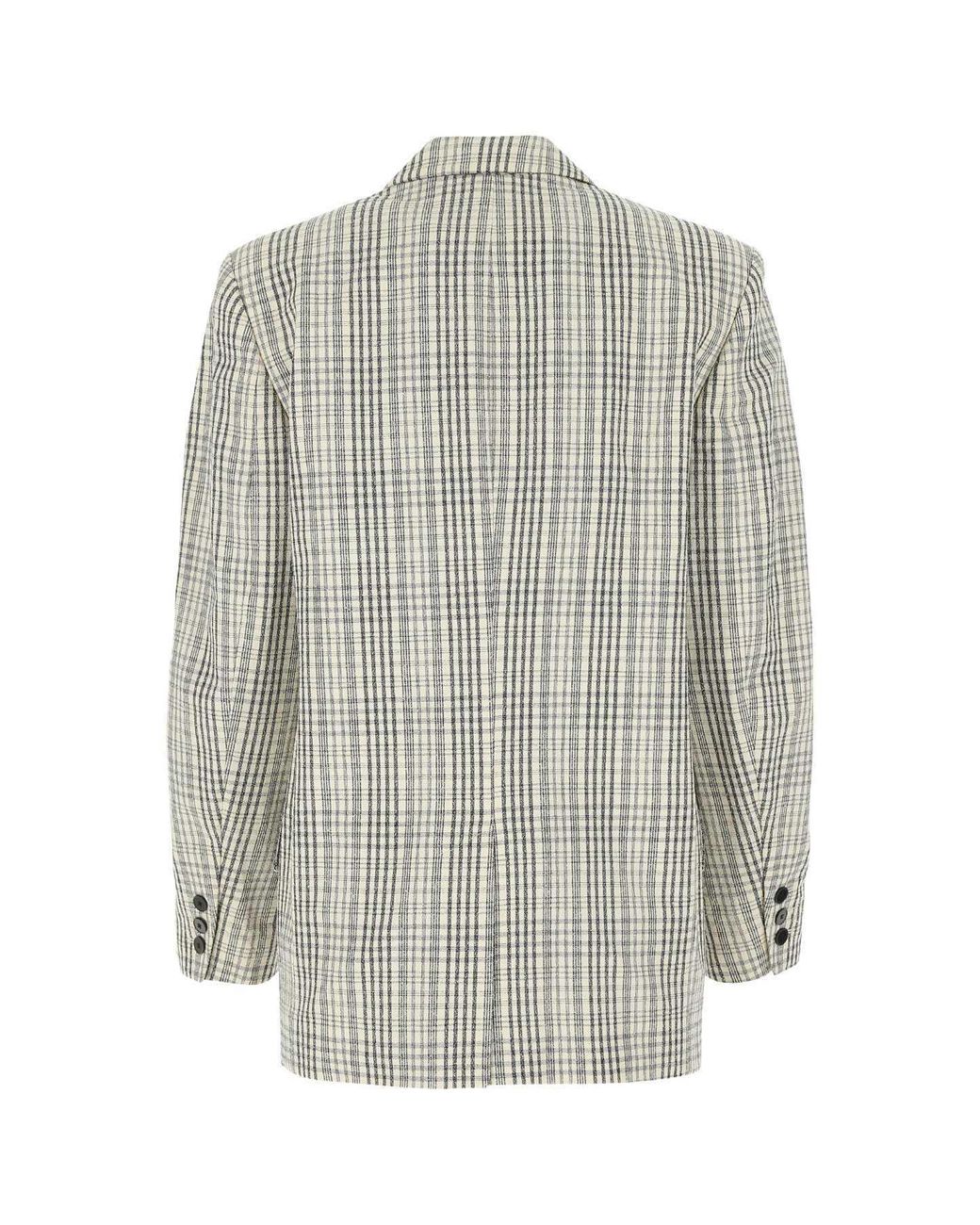 Isabel Marant Gray Checked Suit Coat