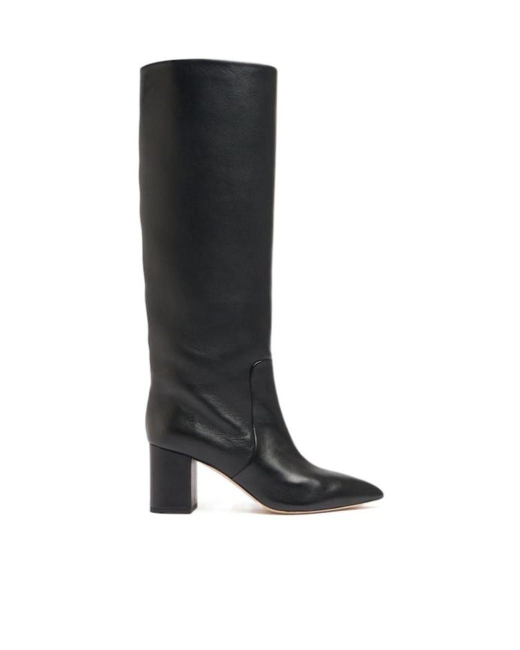Paris Texas Black Knee-High Boots With Square Heel