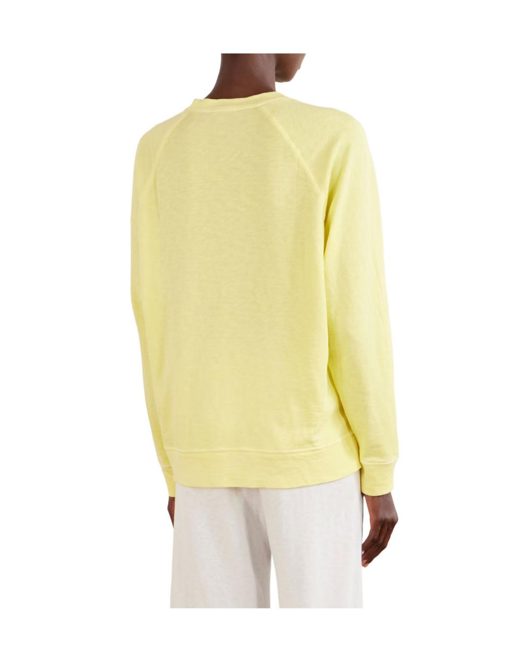 James Perse Yellow Supima Cotton-Terry Sweatshirt