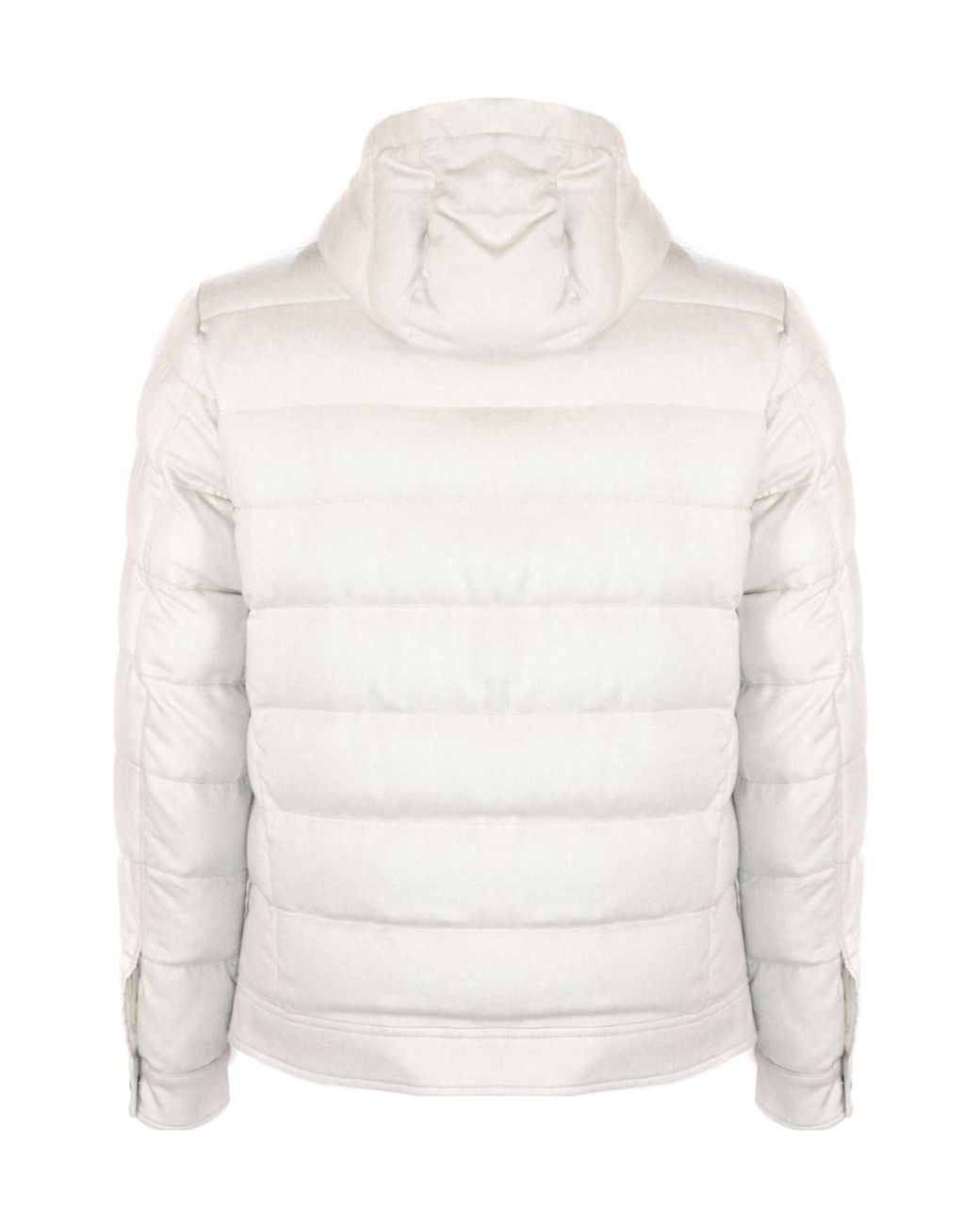 Eleventy White Quilted Hooded Jacket for men